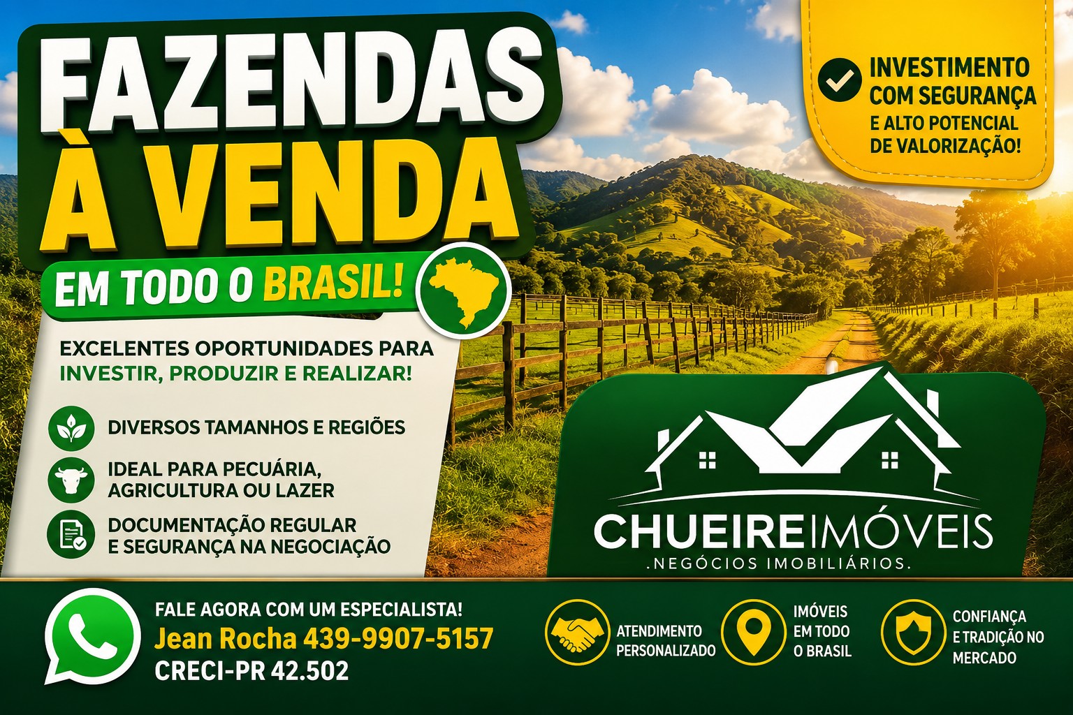 Capa do imóvel Fazendas à Venda em Todo o Brasil
